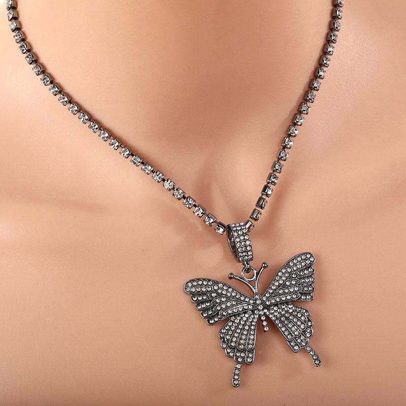 Avtoit | Crystal Pave Butterfly Pendant Necklace