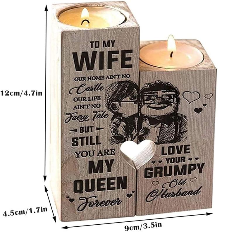 Avtoit | Wooden heart candle holder