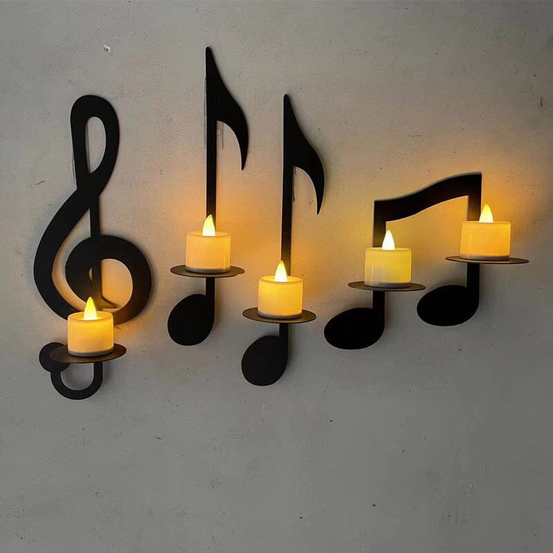 Avtoit | Black Music Note Wall Lamp