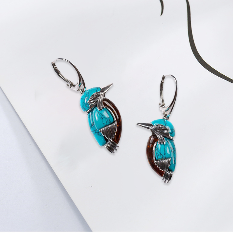 Avtoit | Vintage Turquoise Bird Earrings
