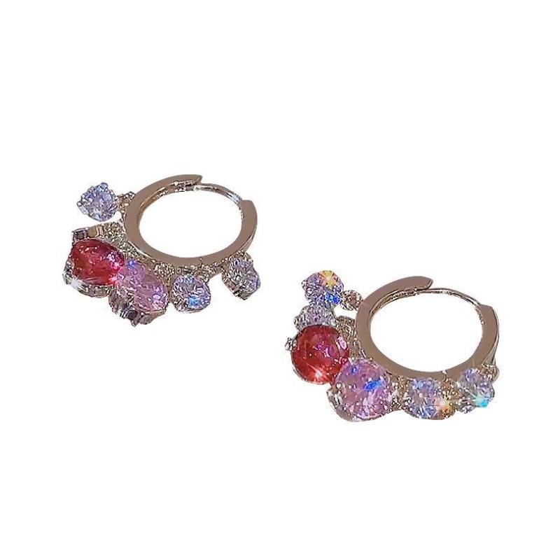 Avtoit | Gold Glitter Colorful Zircon Earrings