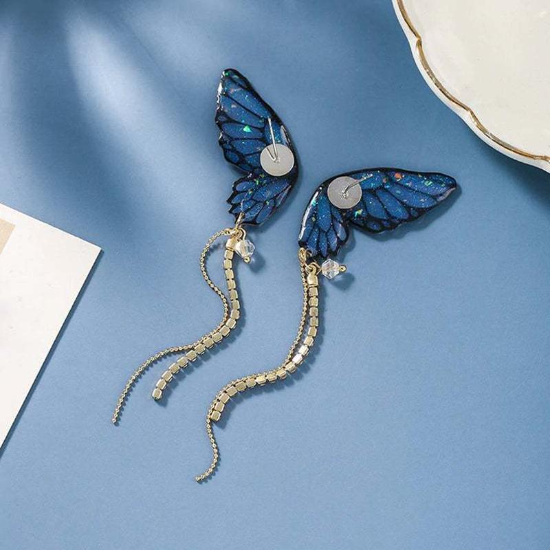 Avtoit | Butterfly Fringe Long Earrings