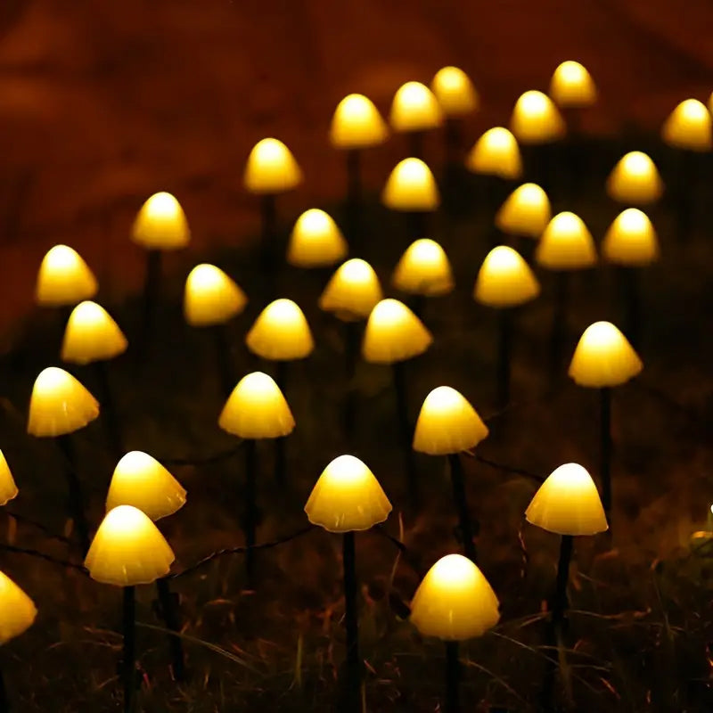 Avtoit | LED Solar String Lights Ground Stake Mushroom Lights