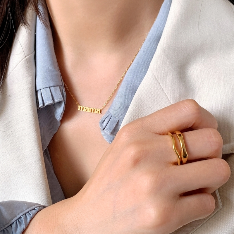 Avtoit | Letter "mama" Pendant Necklace