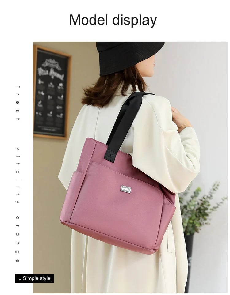 Avtoit | Nylon shoulder bag with large capacity – water-repellent with multiple pockets