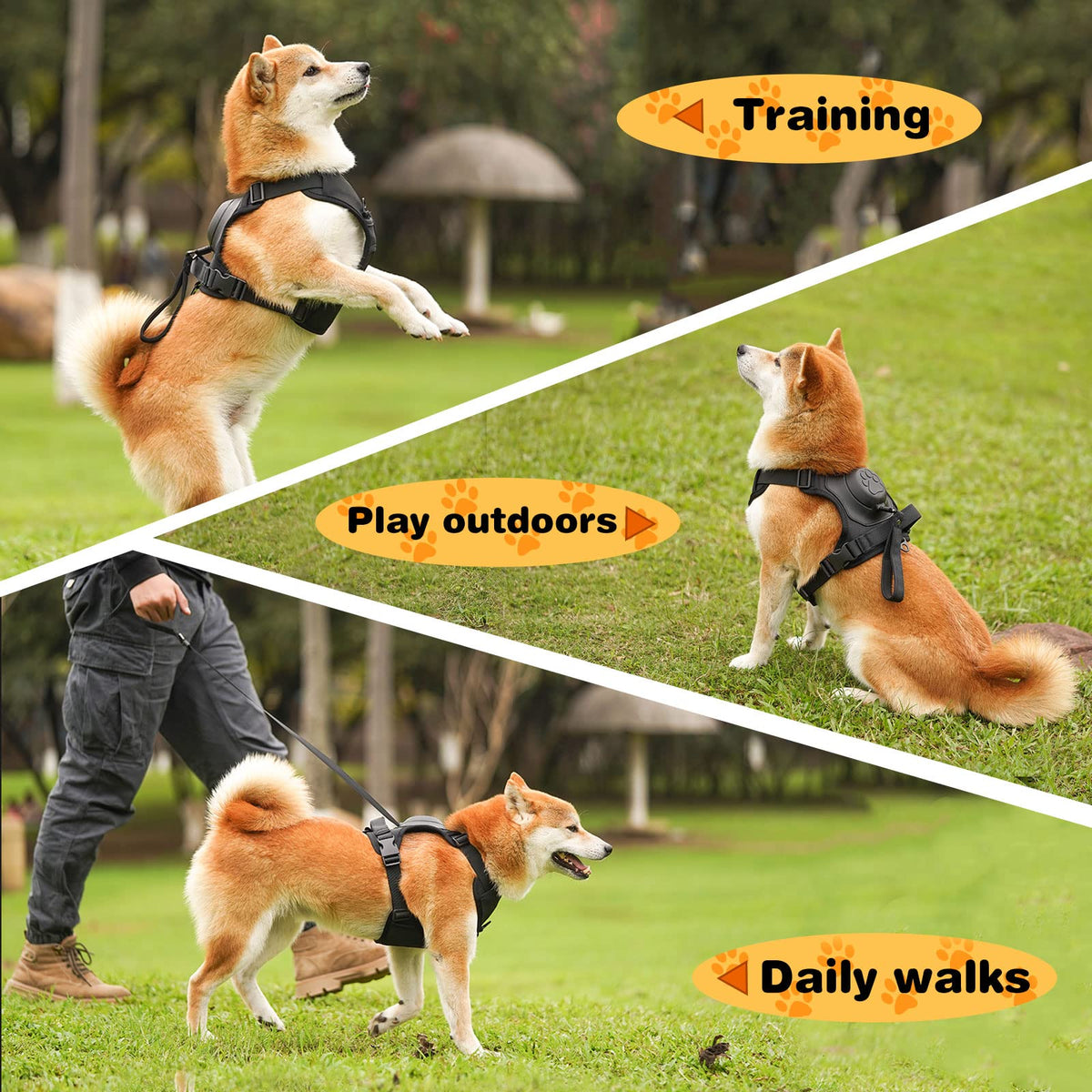 Avtoit | mamymarket™ - Dog Harness and Retractable Leash Set All-in-One