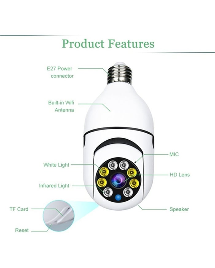 Avtoit | Wireless Wifi Lightbulb Camera Security Camera
