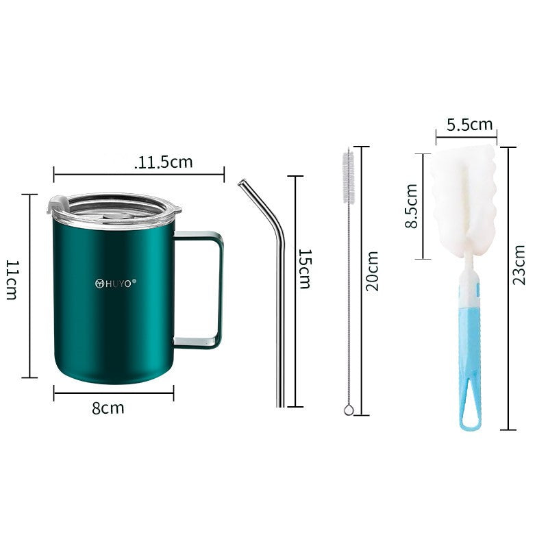 Avtoit | Stainless Steel Travel Mug with Leakproof Lid and Straw, for Home, Office, Driving