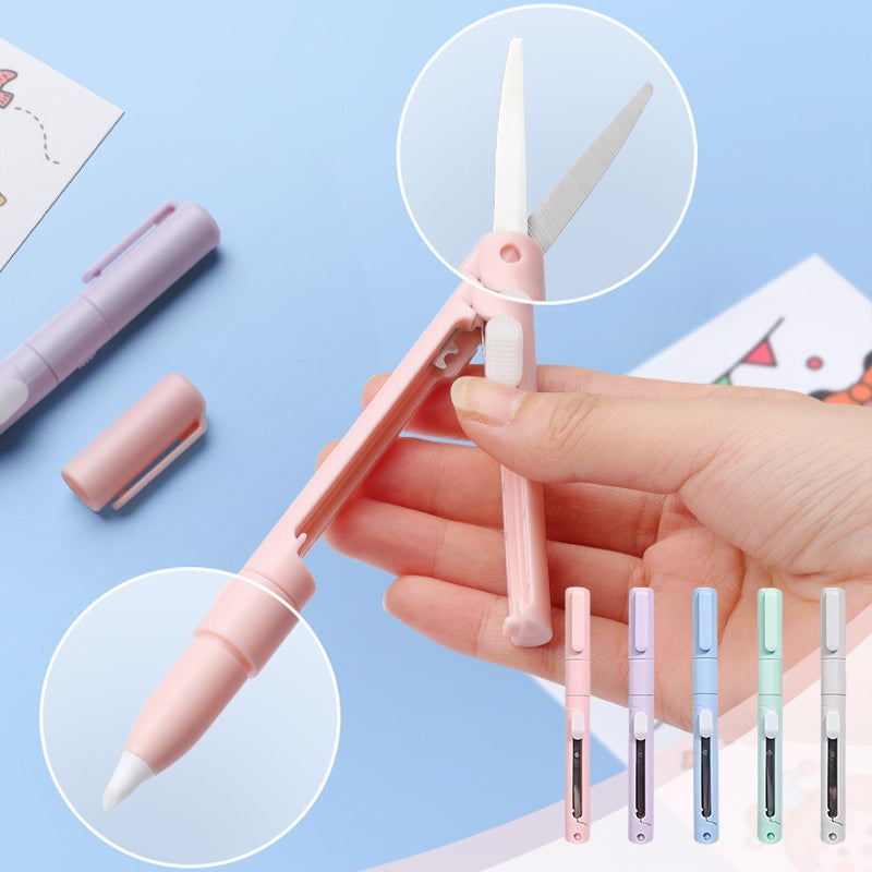 Avtoit | Mini Folding Pen Scissors Graving Knife for Kids