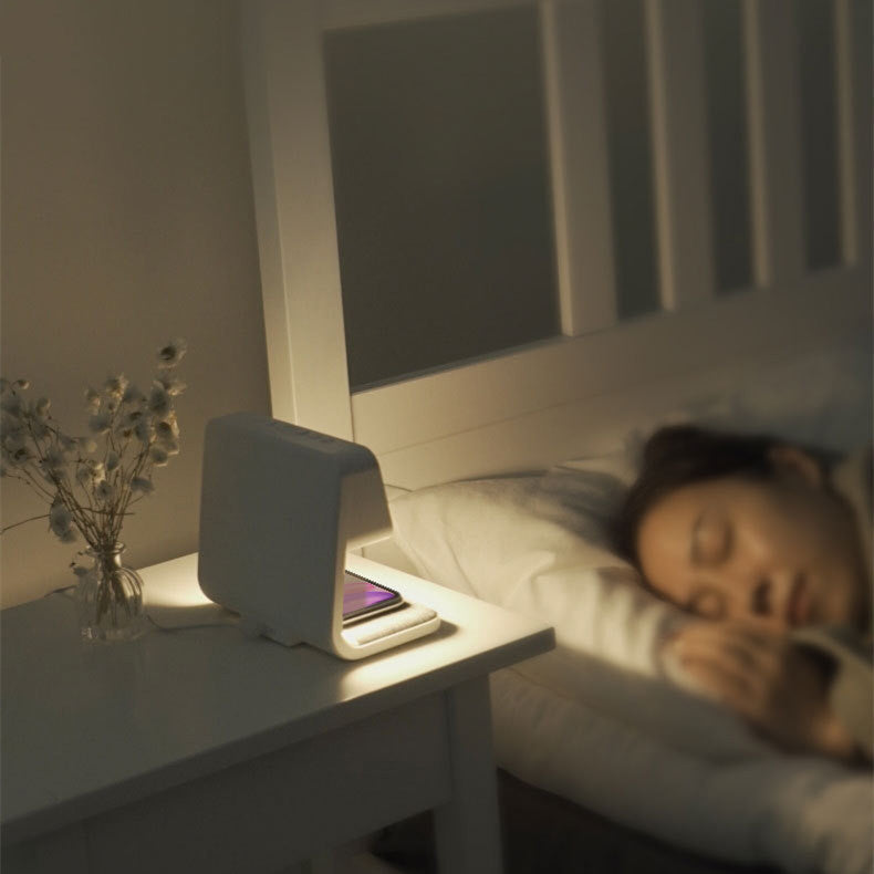 Avtoit | 3-in-1 Bedside Lamp with Wireless Charger – LCD Alarm Clock & Touch Dimmable LED Table Lamp