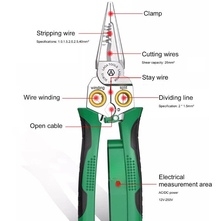 Avtoit | 8in1 Electrician Multi-Tool Wire Stripping Pliers