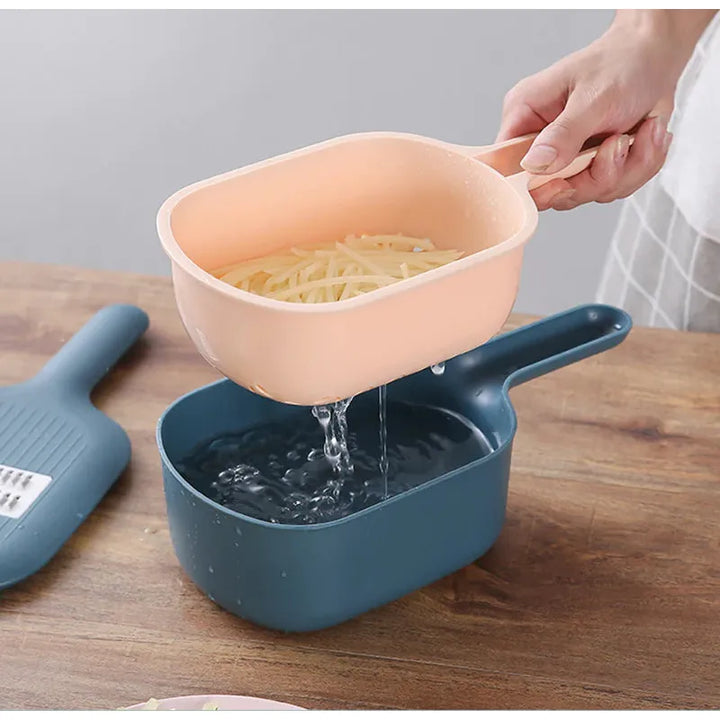 Avtoit | Multifunctional Vegetable Slicer With Catchment Container – Practical Kitchen Helper For Easy Cutting, Grating & Slicing