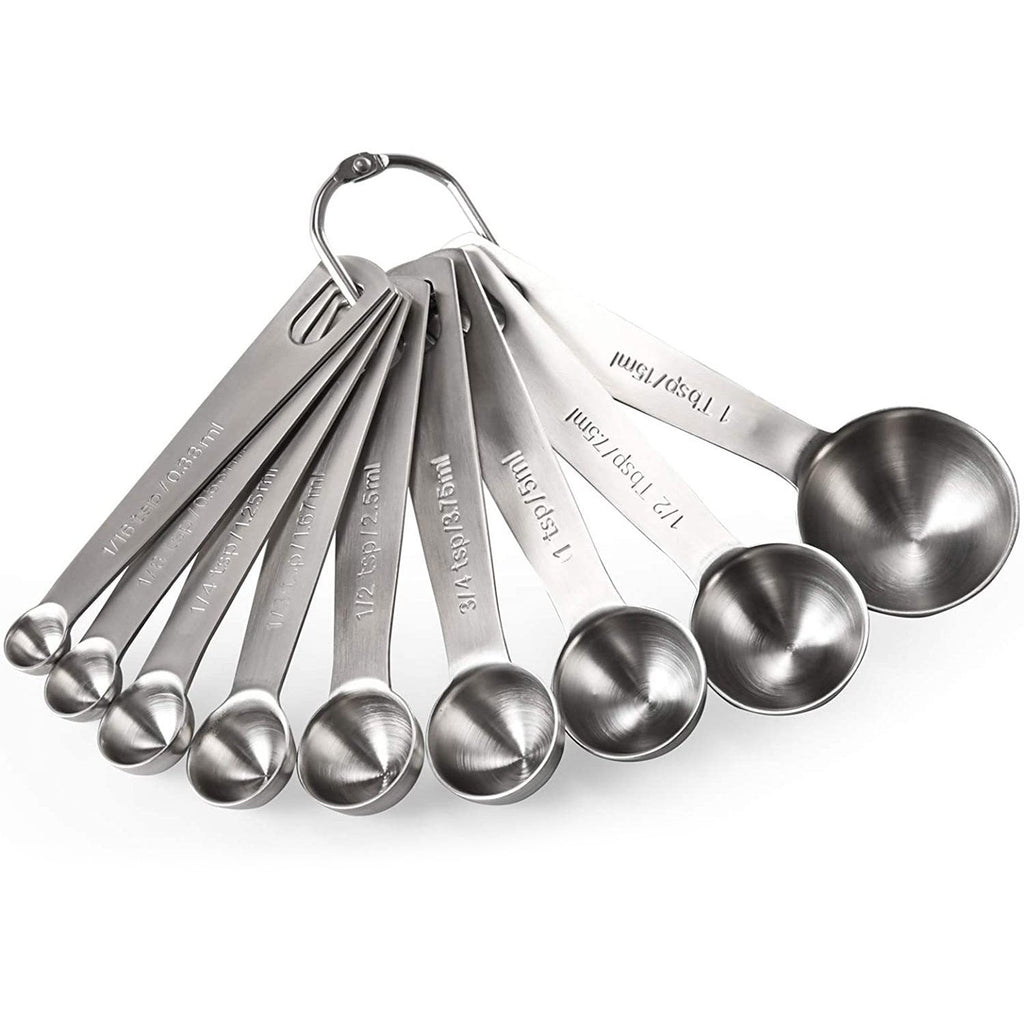 Avtoit | 9-piece set: stainless steel measuring spoons for dry and liquid ingredients