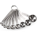 Avtoit | 9-piece set: stainless steel measuring spoons for dry and liquid ingredients