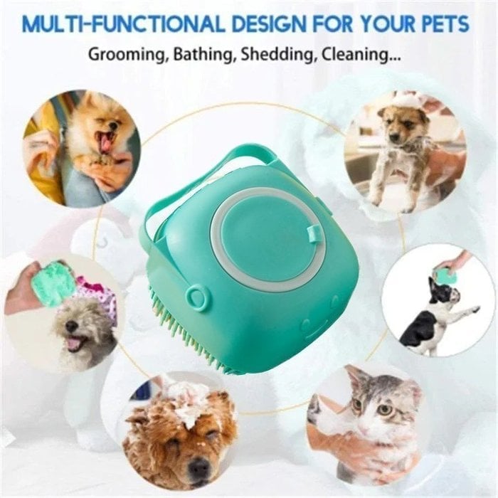 Avtoit | Bathroom Pet Bath Brush Massage Soft Silicone Comb Pet