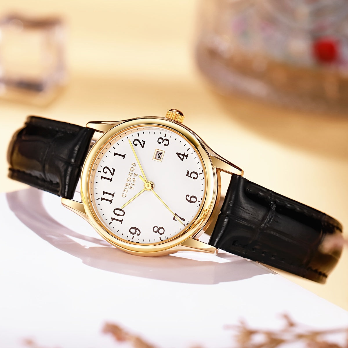 Avtoit | Elegant Women’s Watch – Quartz Wristwatch with Faux Leather Strap | Perfect Gift for Her