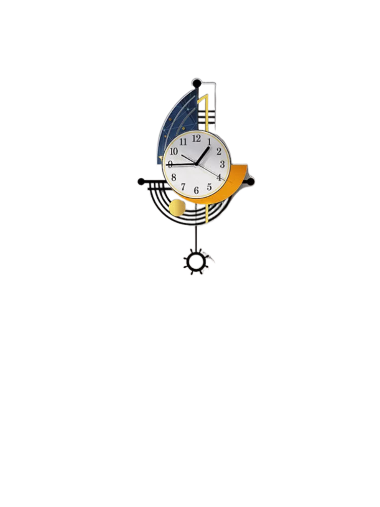 Avtoit | Decorative Wall Clock Navigation Sailboat Creative Design Clock Indoor Clock Decoration Living Room Background Wall Decor