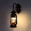 Avtoit | Clear Glass Antique Bronze Wall Light Lantern 1-Light Industrial Wall Lamp Fixture