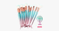 Avtoit | Mermaid Makeup Brush Set with FREE Contour Brush - Professional Cosmetic Brush for Eyeshadow, Eyeliner, Blush & Concealer