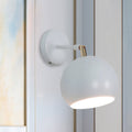 Avtoit | Adjustable Global Bedroom Wall Lamp Light Fixture Industrial Style Metal 1 Light White Wall Fixture Light