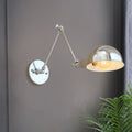 Avtoit | Curved Metal Wall Light Industrial Style 1 Light Bedroom Wall Lamp with Swivel Arm in Chrome