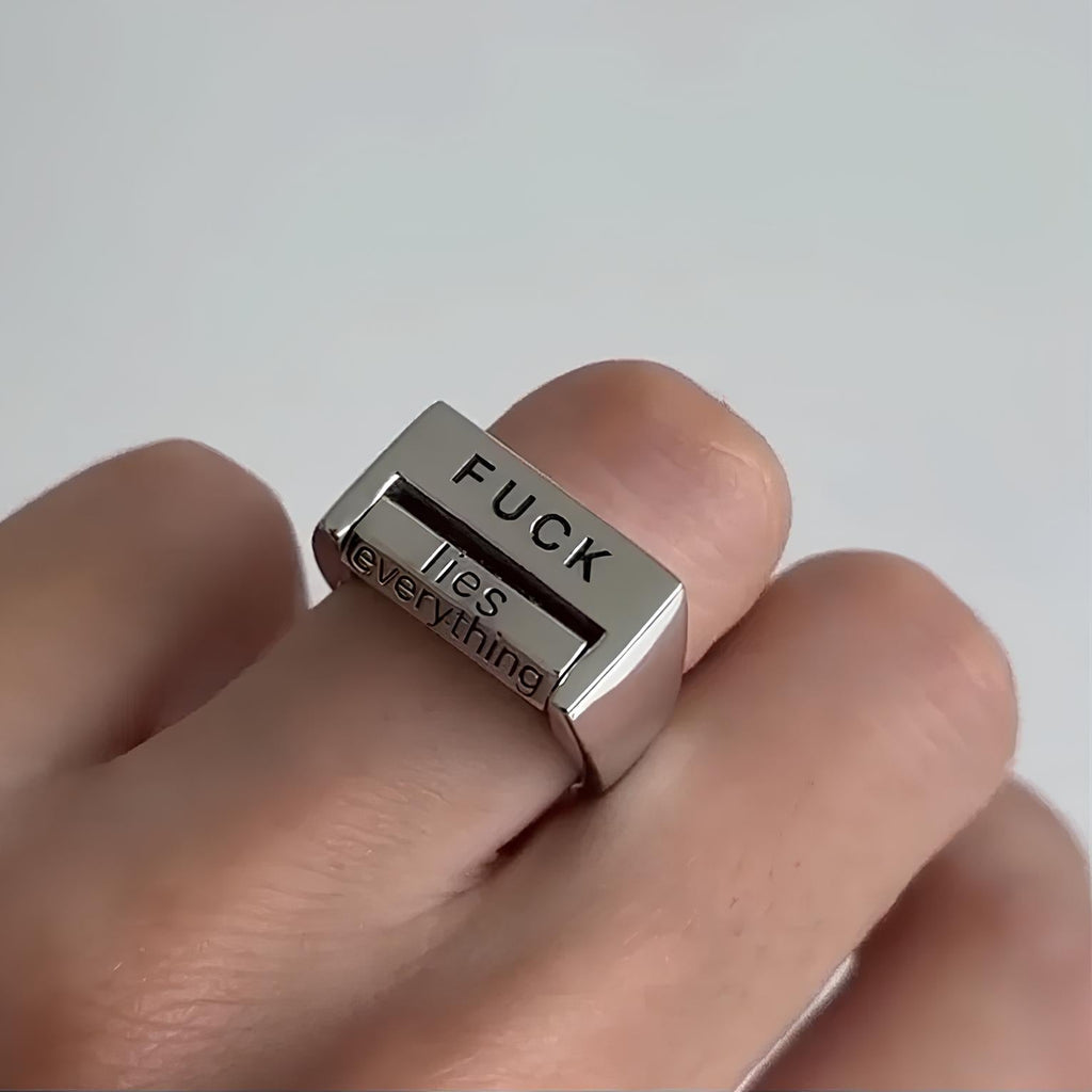 Avtoit | Funny Rotatable 'FICK' Ring Rotatable Mood Control Ring