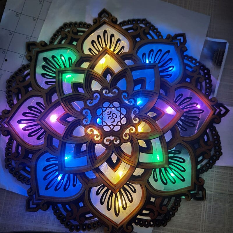 Avtoit | Handcrafted Mandala Wall Light made of Wood