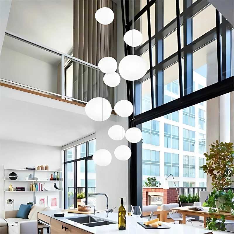 Avtoit | GloStone | Elegant Glass Pebble Pendant Light