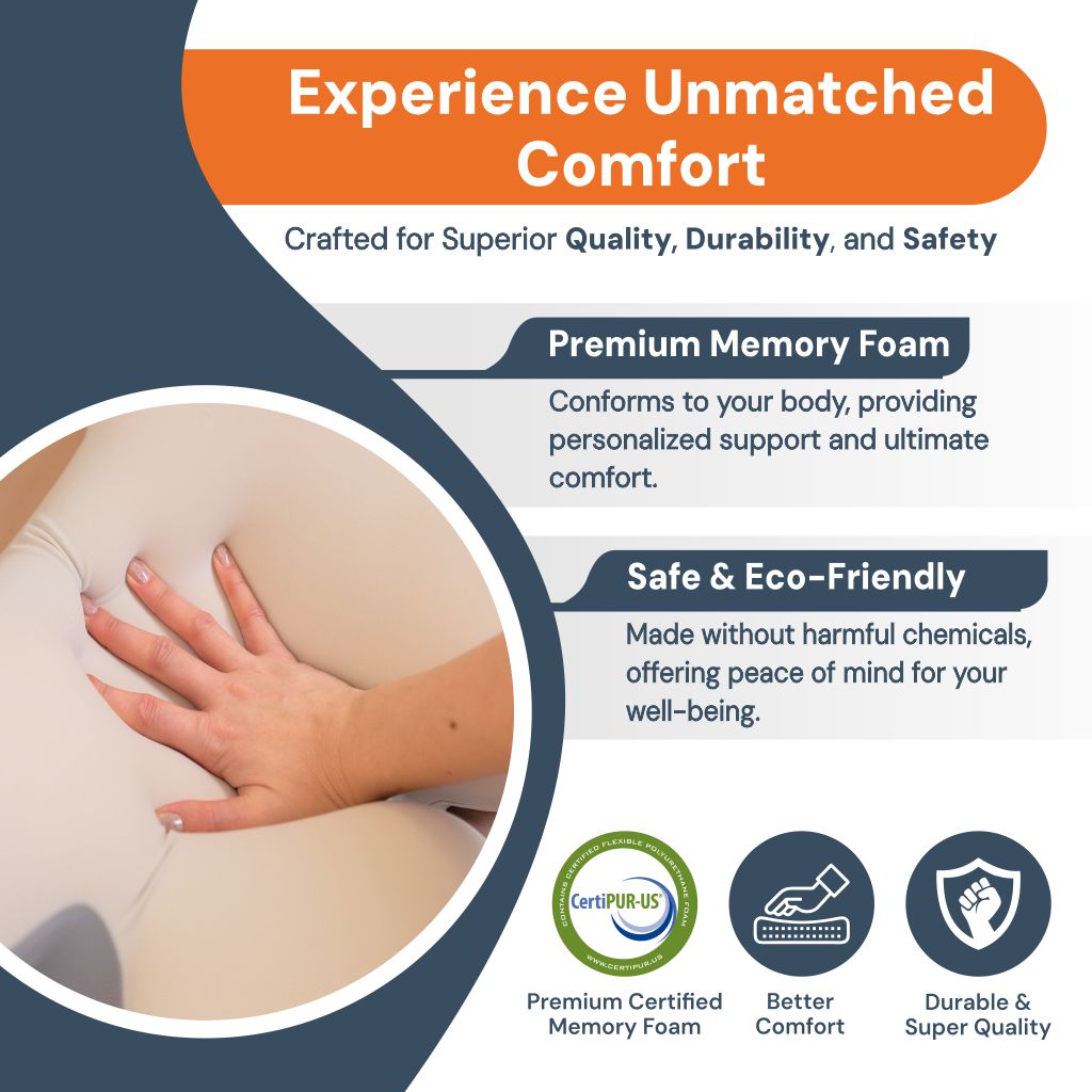 Avtoit | Side Sleeper Pillow | Ergonomic Memory Foam for Neck Pain Relief & Comfortable Sleep |Best Pillow for Back Pain