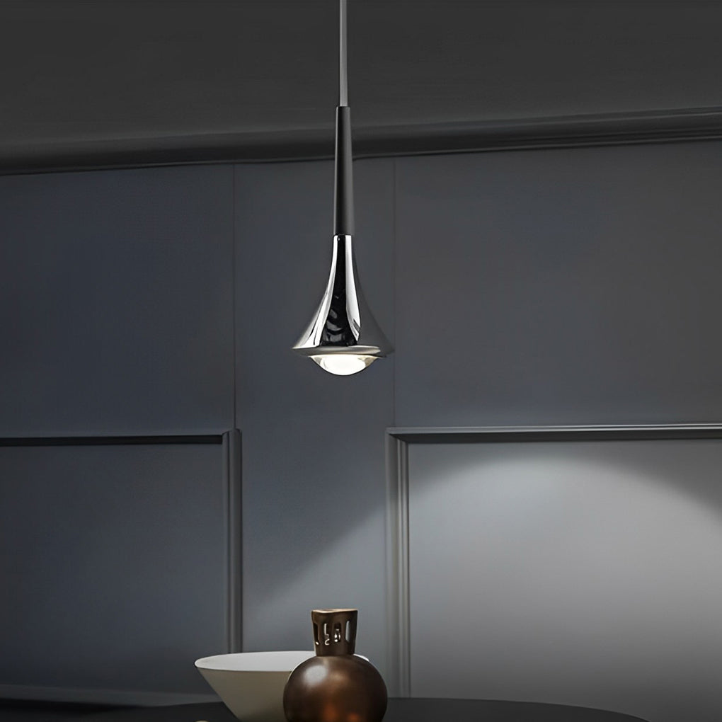 Avtoit | LumiDrop Nordic Design Pendant Light | Drop Shape | Elegant LED Light for Dining Room & Living Room | In Black, Gold & Chrome
