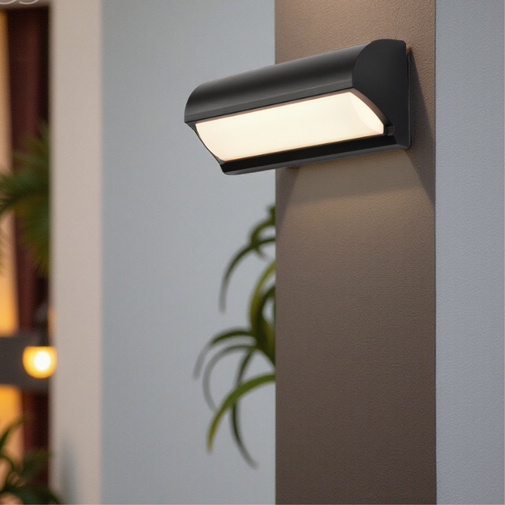 Avtoit | Modern Black Outdoor LED Wall Light – Weatherproof Warm Lighting for Garden, Patio & Entryways