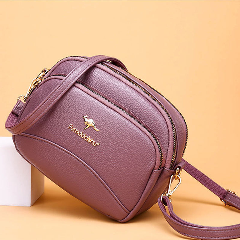 Avtoit | Soft Leather Multi-Pocket Shoulder Bag
