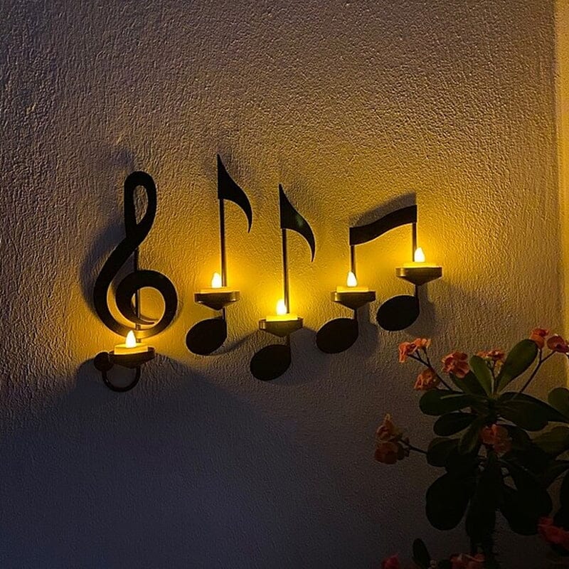 Avtoit | Black Music Note Wall Lamp