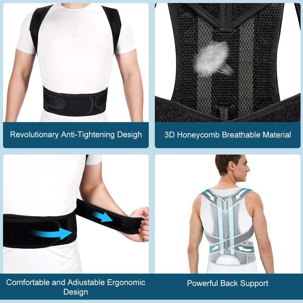Avtoit | Posture Corrector Back Brace – Adjustable Lumbar Support Belt for Back Pain Relief & Spine Alignment | Unisex UK