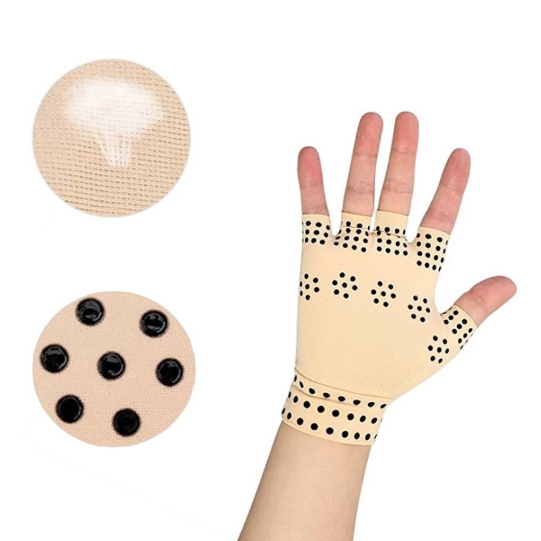Avtoit | Fingerless Gloves for Arthritis & Pain Relief - Magnetic Compression for Improved Circulation and Reduced Swelling
