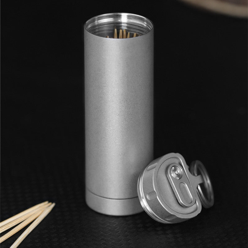 Avtoit | Titanium Alloy Outdoor Portable Toothpick Holder and Mini Pill Case