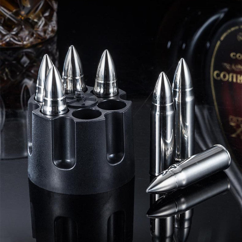 Avtoit | Stainless Steel Bullet Shaped Metal Ice Cube Mold