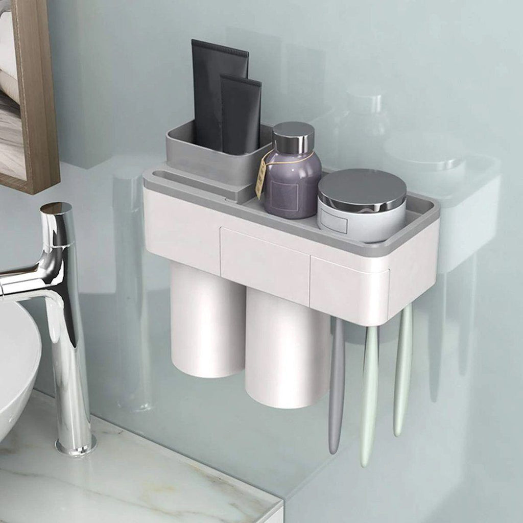 Avtoit | Practical toothbrush holder set with toothpaste dispenser