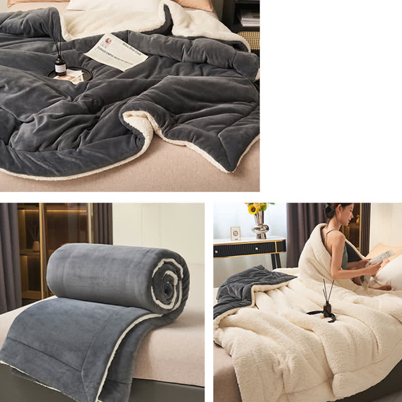 Avtoit | Solid thick double-sided velvet cube blanket