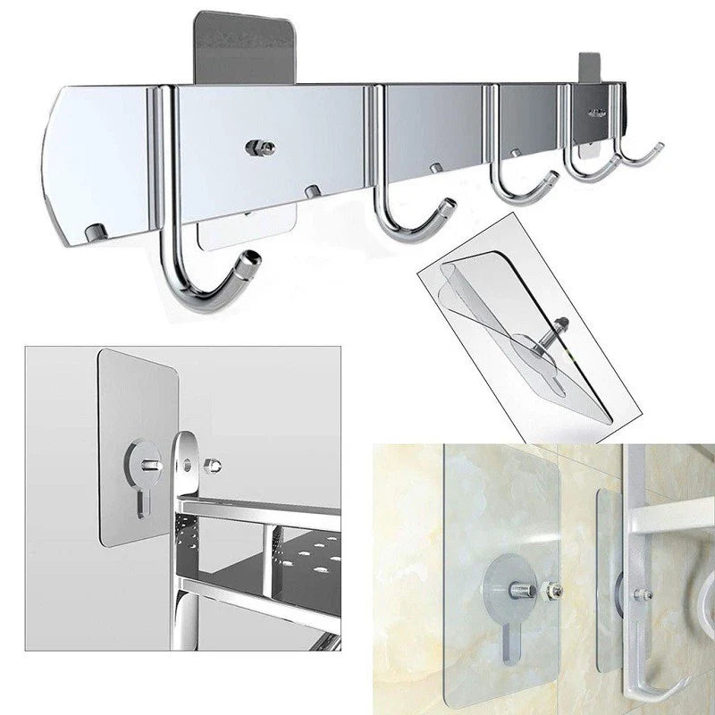 Reusable Self-Adhesive Wall Hooks, 10 or 20 Pieces