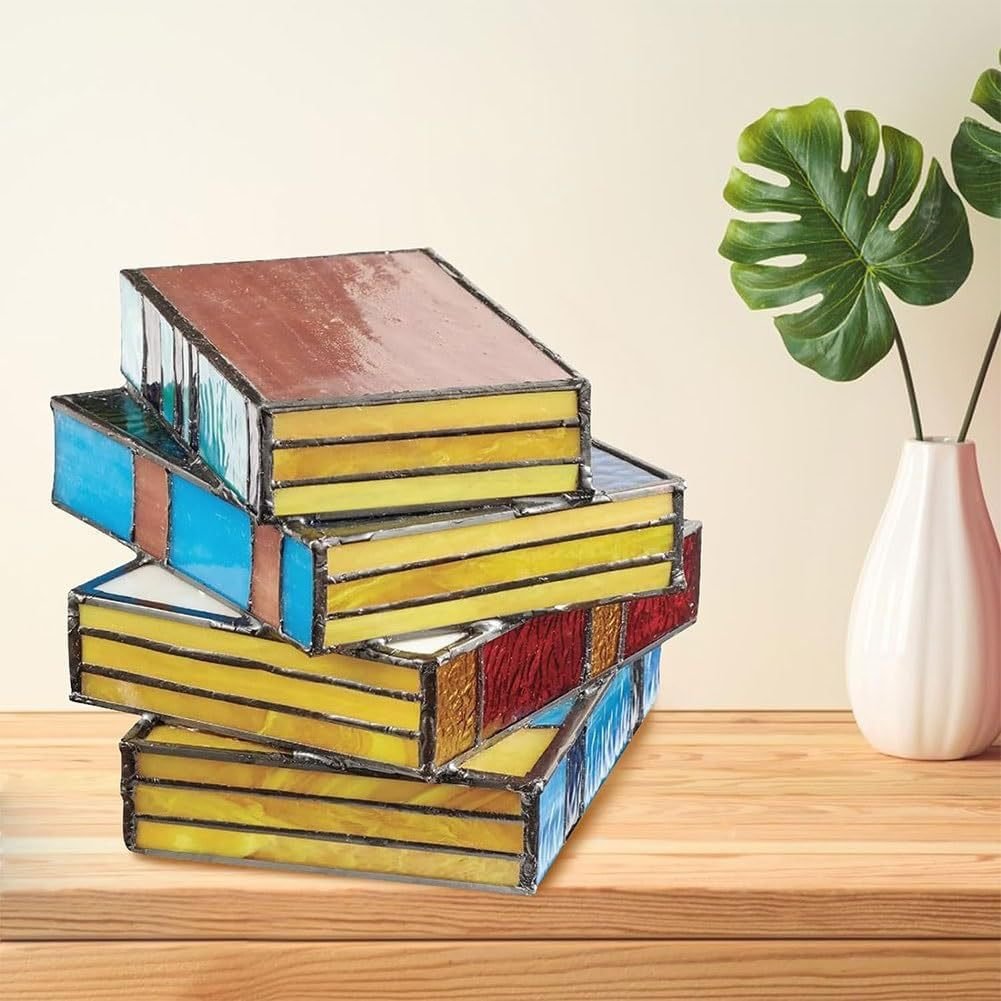 Avtoit | Stained Plastic Stacked Books Lamp