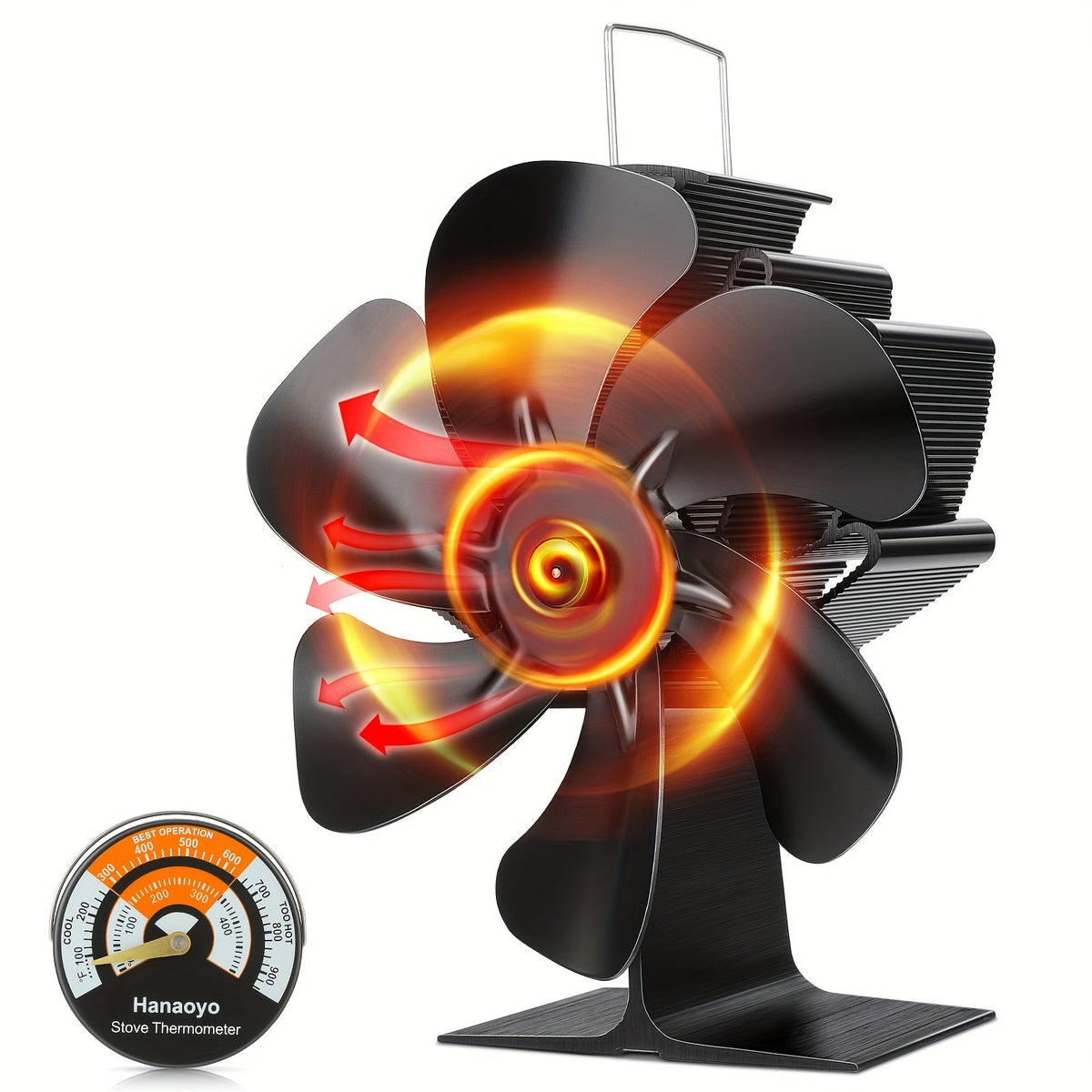 Avtoit | ThermoBreeze | Heat Powered Stove Fan – Silent Operation, No Electricity, Efficient Heat Distribution
