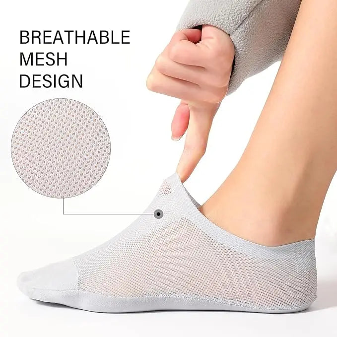 Avtoit | 4 Pair Breathable, Invisible Moisture-Wicking Mesh Socks