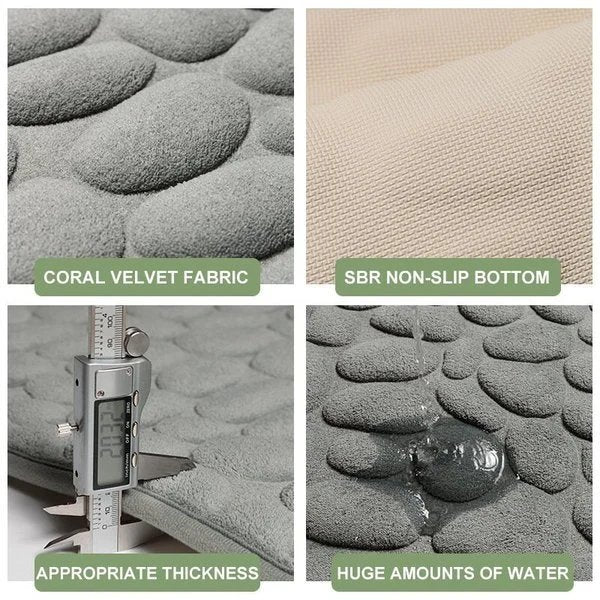 Avtoit | Cobblestone Embossed Bathroom Bath Mat