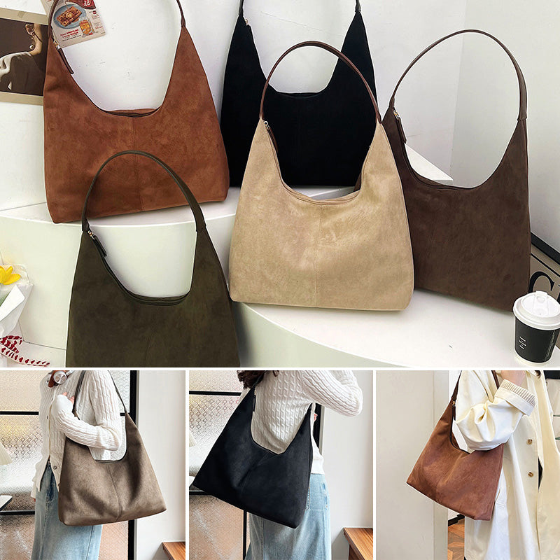 Avtoit | Suede messenger bag with large capacity