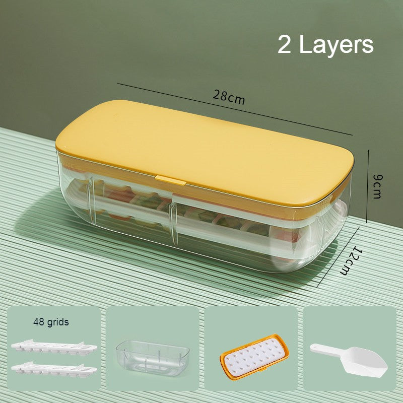 Avtoit | 2-Tier 48 Grids Ice Cube Tray, with Clear Ice Cube Storage Box
