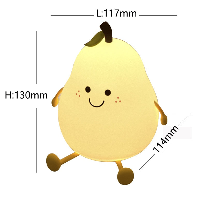 Avtoit | Cute Pear Bedside Touch Night Lamp