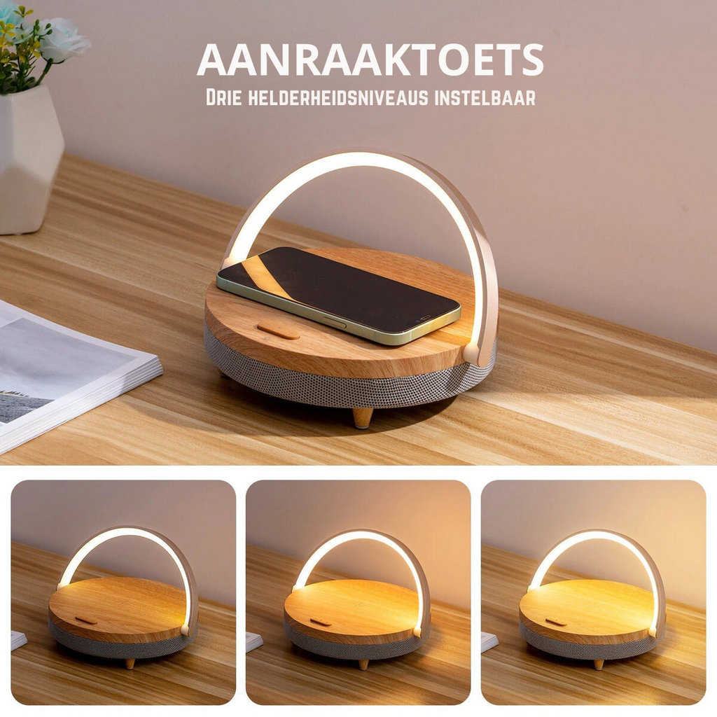 Avtoit | 3-in-1 LED Lamp, Bluetooth Speaker & Wireless Charger | Smart Desk Light