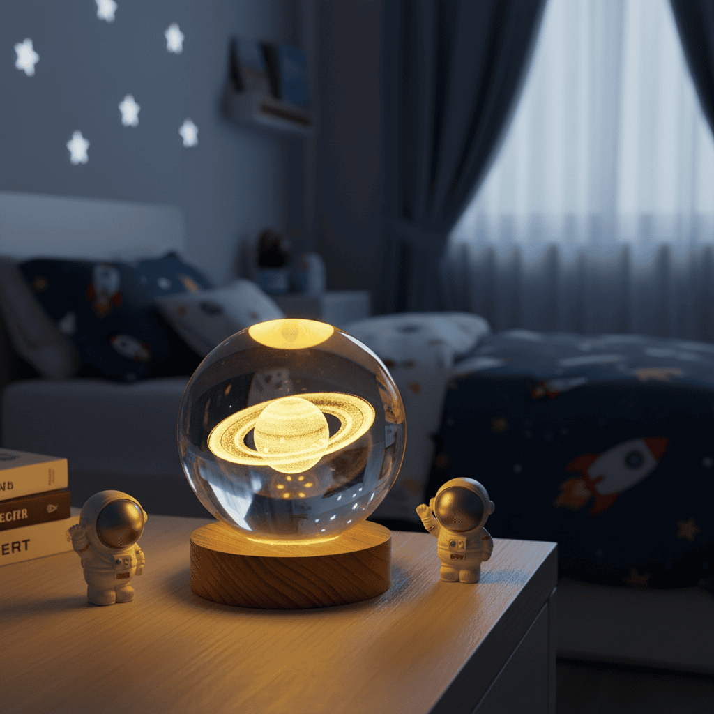 Avtoit | Elegant 3D LED Night Light with Sparkling Star Effect