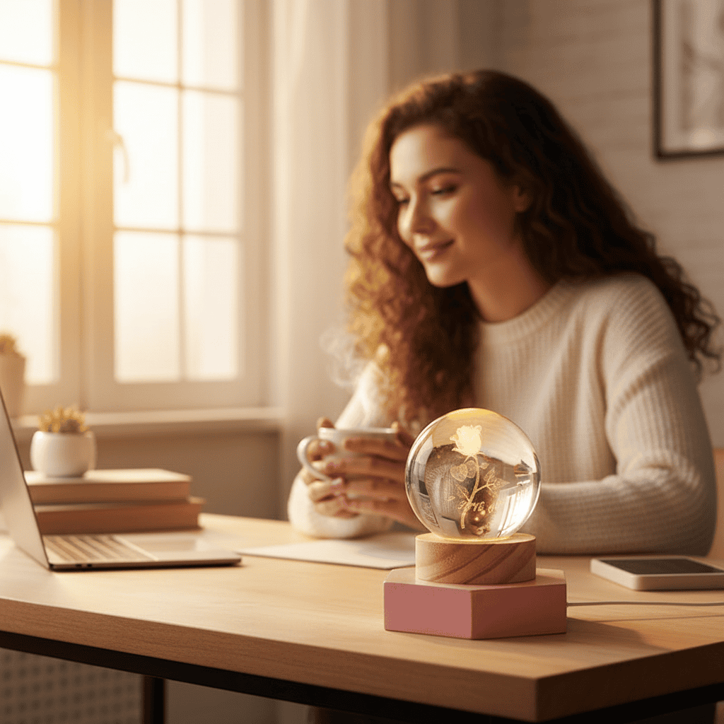 Avtoit | Elegant 3D LED Night Light with Sparkling Star Effect